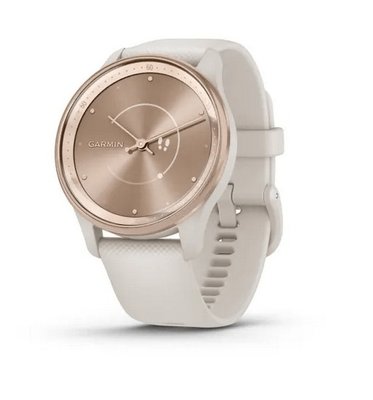 Гибридные смарт-часы Garmin vivomove Trend Peach Gold с силиконовым ремешком 010-02665-01 00007645 фото