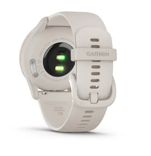 Гибридные смарт-часы Garmin vivomove Trend Peach Gold с силиконовым ремешком 010-02665-01 00007645 фото