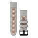 Змінний ремінець Garmin QuickFit 26 мм Fog Gray Orange силіконовий (010-13281-02) 00007932 фото 1