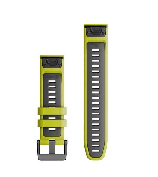 Ремінець Garmin 22mm QuickFit Electric Lime/Graphite силіконовий (010-13280-03) 00007941 фото