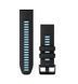 Ремінець Garmin 22mm QuickFit Black/Cirrus Blue силіконовий (010-13280-05) 00007942 фото 1