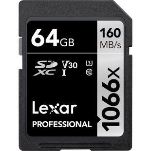 Карта пам'яті Lexar 64GB SDXC UHS-I U3 V30 Professional 1066x (LSD1066064G-BNNNG) 00006443 фото