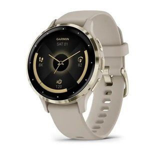 Смарт-годинник Garmin Venu 3S Soft Gold S. Steel Bezel w. French Gray Case and S. Band (010-02785-02) 00008045 фото