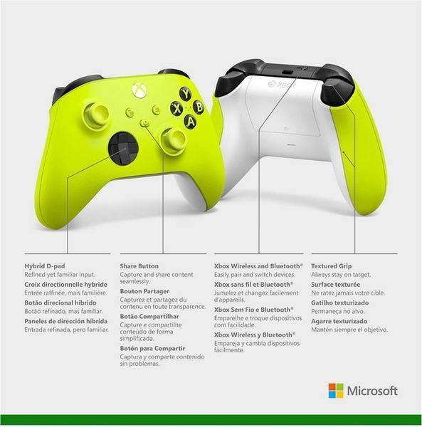 Геймпад Microsoft Xbox Series X | S Wireless Controller Electric Volt (QAU-00022) 00007756 фото