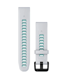 Змінний ремінець Garmin QuickFit 20 мм Whitestone/Aqua силіконовий 010-13279-07 00007509 фото