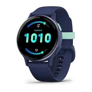 Смарт-годинник Garmin vivoactive 5 Metallic Navy Aluminum Bezel with Navy Case and Silicone Band (010-02862-12) 00008047 фото