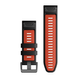 Сменный ремешок Garmin QuickFit 26 мм Black/Flame Red силиконовый 010-13281-06 00007510 фото 2