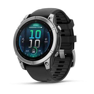 Годинник Garmin Fenix E 47mm AMOLED Stainless Steel with Black Silicone (010-03025-00) 00008005 фото