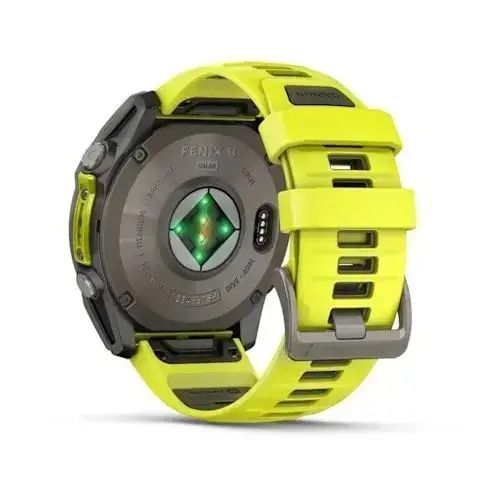 Спортивные часы Garmin Fenix ​​8 51mm Solar Sapphire Titanium w. Amp Yellow/Graphite Silicone Band (010-02907-21) 00008055 фото
