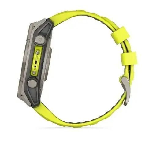 Спортивные часы Garmin Fenix ​​8 51mm Solar Sapphire Titanium w. Amp Yellow/Graphite Silicone Band (010-02907-21) 00008055 фото