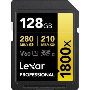 Карта пам'яті Lexar 128GB Professional 1800x UHS-II SDXC (GOLD Series, 2-Pack) 00006456 фото