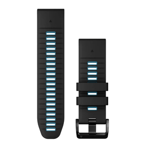 Ремешок Garmin QuickFit 26 мм силиконовый Black/Cirrus Blue 010-13281-05 00007570 фото