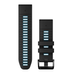 Ремінець Garmin QuickFit 26 мм силіконовий Black/Cirrus Blue 010-13281-05 00007570 фото 1