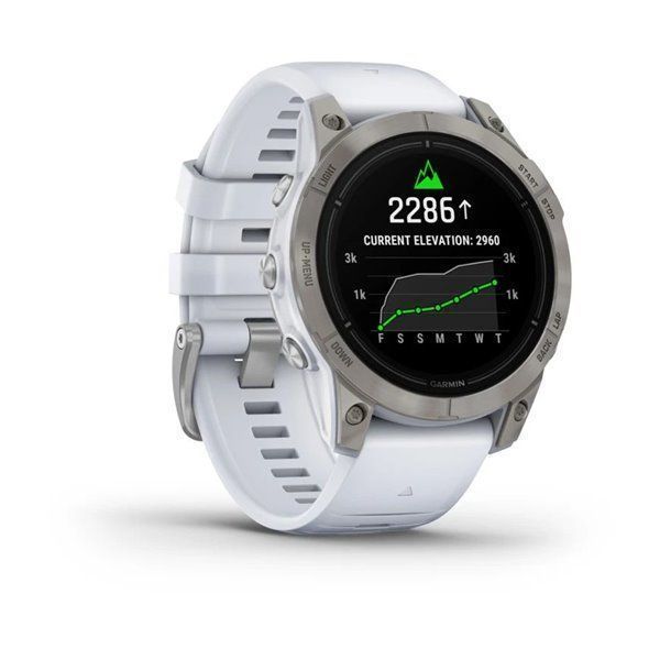 Годинник Garmin Epix Pro Gen 2 Sapphire 47mm Titanium w. Whitestone Band (010-02803-21) 00007671 фото