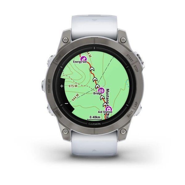 Годинник Garmin Epix Pro Gen 2 Sapphire 47mm Titanium w. Whitestone Band (010-02803-21) 00007671 фото