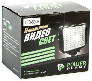 Накамерне світло PowerPlant LED 5006 (LED-VL009) 00007089 фото