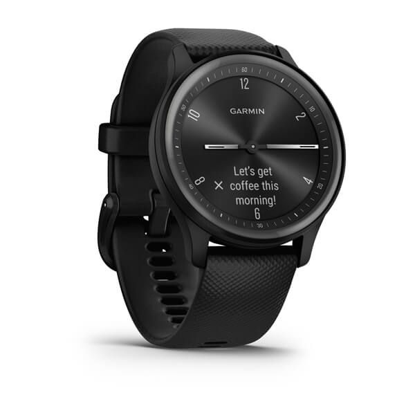 Фитнес часы Garmin vivomove Sport Black Case с силиконовым ремешком 010-02566-00 00007626 фото