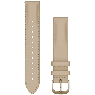 Ремешок кожаный Garmin Quick Release 18 мм Light Sand Leather with Cream Gold 010-12932-60 00007527 фото