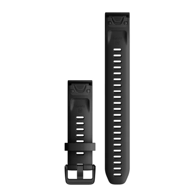 Ремешок Garmin Fenix 6s QuickFit 20 мм Long Strap Black Silicone 010-12942-00 00007477 фото