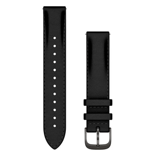 Ремешок кожаный Garmin Quick Release 18 мм Black Leather with Brushed Slate 010-12932-61 00007528 фото