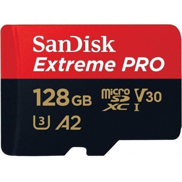 Карта пам'яті SanDisk 128 GB microSDXC UHS-I U3 Extreme Pro A2 + SD Adapter (SDSQXCD-128G-GN6MA) 00006415 фото
