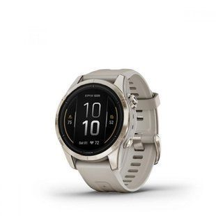 Смарт-часы Garmin Epix Pro Gen 2 Sapphire 42mm Soft Gold w. Light S. Band (010-02802-11) 00007679 фото