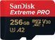 Карта памяти SanDisk 256GB microSDXC UHS-I U3 Extreme Pro A2 + SD Adapter (SDSQXCD-256G-GN6MA) 00006416 фото 2