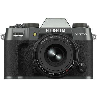 Беззеркальный фотоаппарат Fujifilm X-T50 kit 16-50mm f/2,8-4,8R LM WR Charcoal Silver (16828650) 00009206 фото