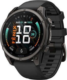 Смарт-годинник Garmin Fenix 9 47mm Carbon Gray DLC Titanium with Black Silicone Band (010-04762-10/11) 00009154 фото