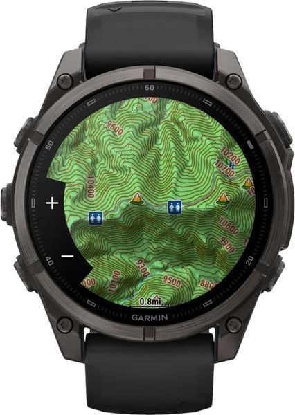 Смарт-годинник Garmin Fenix 9 47mm Carbon Gray DLC Titanium with Black Silicone Band (010-04762-10/11) 00009154 фото