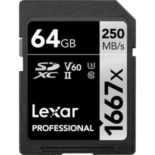 Карта пам'яті Lexar 64GB Professional 1667x UHS-II SDXC 00006420 фото