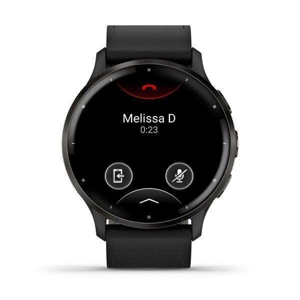 Спортивний годинник Garmin Venu 3 Black з чорним шкіряним ремінцем (010-02784-52) 00007683 фото