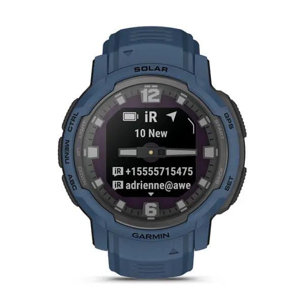 Годинник-навігатор Garmin Instinct Crossover Solar синій (010-02730-02) 00007648 фото