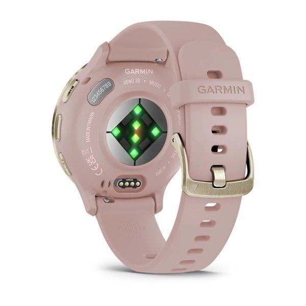 Спортивний годинник Garmin Venu 3S Dust Rose Soft Gold з силіконовим ремінцем (010-02785-03) 00007684 фото