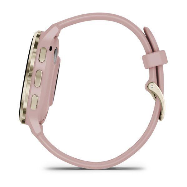 Спортивний годинник Garmin Venu 3S Dust Rose Soft Gold з силіконовим ремінцем (010-02785-03) 00007684 фото