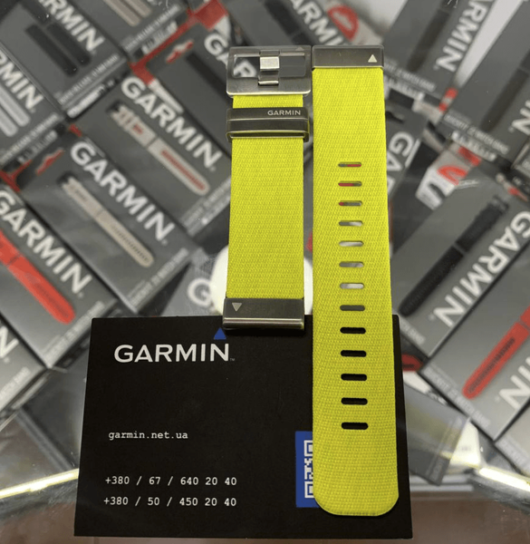 Ремінець Garmin MARQ QuickFit 22 мм Yel/Green нейлоновий 010-12738-23 00007485 фото