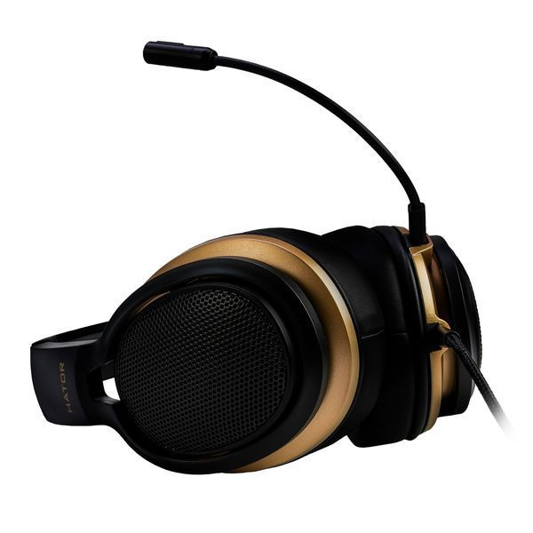 Навушники з мікрофоном HATOR Hellraizer Black/Gold (HTA-813) 00007923 фото