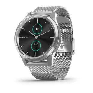 Смарт-годинник Garmin vivomove Luxe Premium Silver-Black Milanese (010-02241-23) 00007974 фото