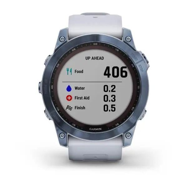 Годинник Garmin Fenix 7X Sapphire Solar M. Blue DLC Titanium w. Whitestone Band (010-02541-15) 00007975 фото