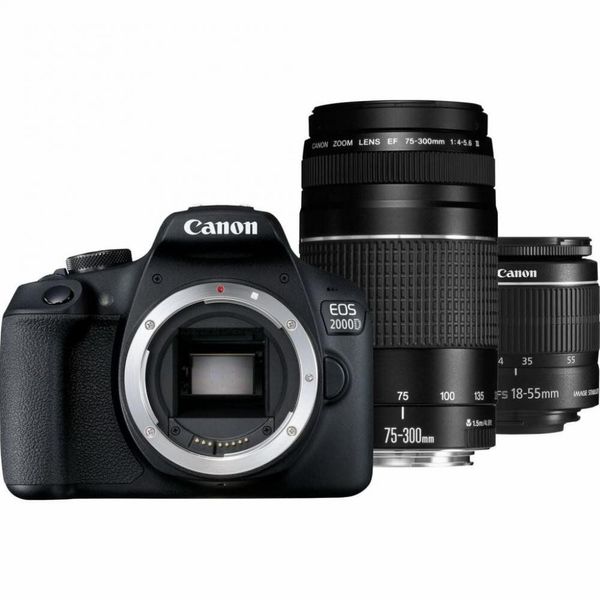 Фотоаппарат Canon EOS 2000D Kit (18-55mm + 75-300mm) (2728C021) 00005743 фото