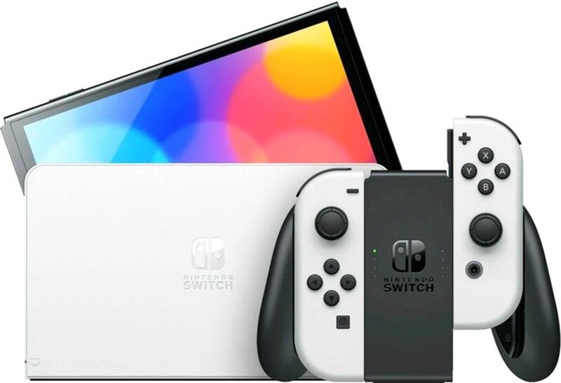 Портативна ігрова приставка Nintendo Switch OLED with White Joy-Con (045496453435) 00000327 фото