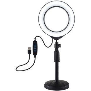 Кільцева USB LED лампа Puluz PU392 6.2 "+ настільне кріплення 18-28 см 00007058 фото