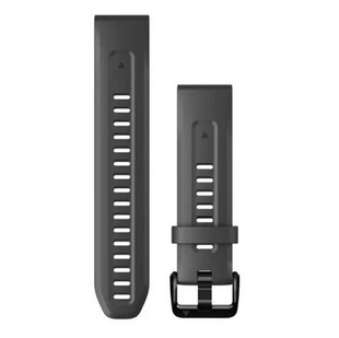Змінний ремінець Garmin QuickFit 20 мм Graphite силіконовий 010-13102-01 00007501 фото