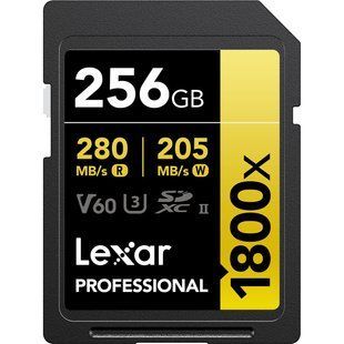 Карта пам'яті Lexar 256GB Professional 1800x UHS-II SDXC (GOLD Series) 00006440 фото